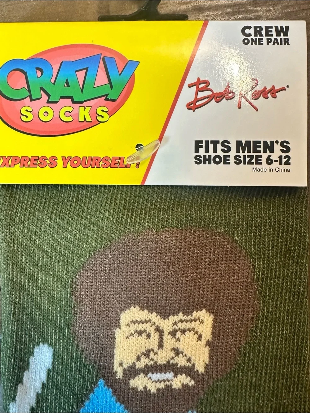 Bob Ross The Joy of Painting Mens Boxer Brief XL (40-42) & 1 Pair Crew Socks NWT